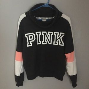 PINK Cowl Neck Hoodie
